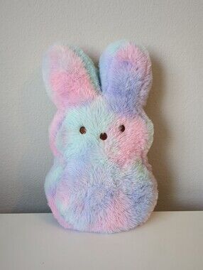 Peeps Reversible Easter Bunny Rabbit Plush Tye Dye/ Lilac Purple 11"